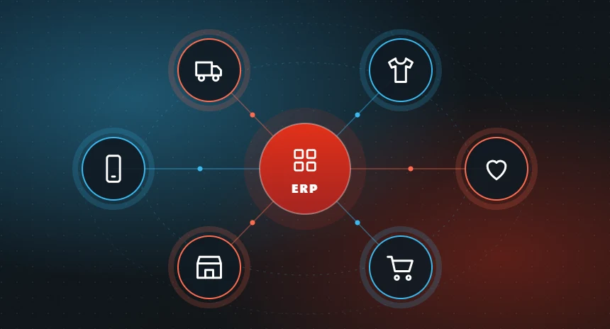 Illustration of NetSuite connecting consumer goods operations