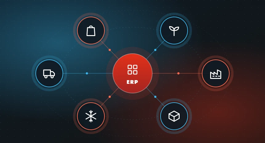 Illustration of NetSuite connecting food and beverage operations