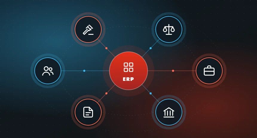 Illustration of NetSuite connecting law firm operations